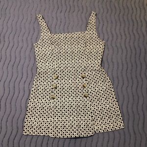 Urban Outfitters Patterned Square Neck Romper - Size M